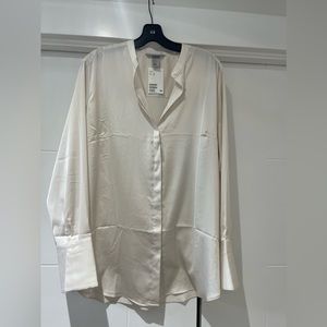 H&M Cream oversized Blouse size 14 (XL) New